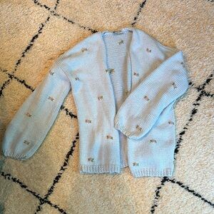 Fanm Mon Hand Knit Open Caridgan Sweater